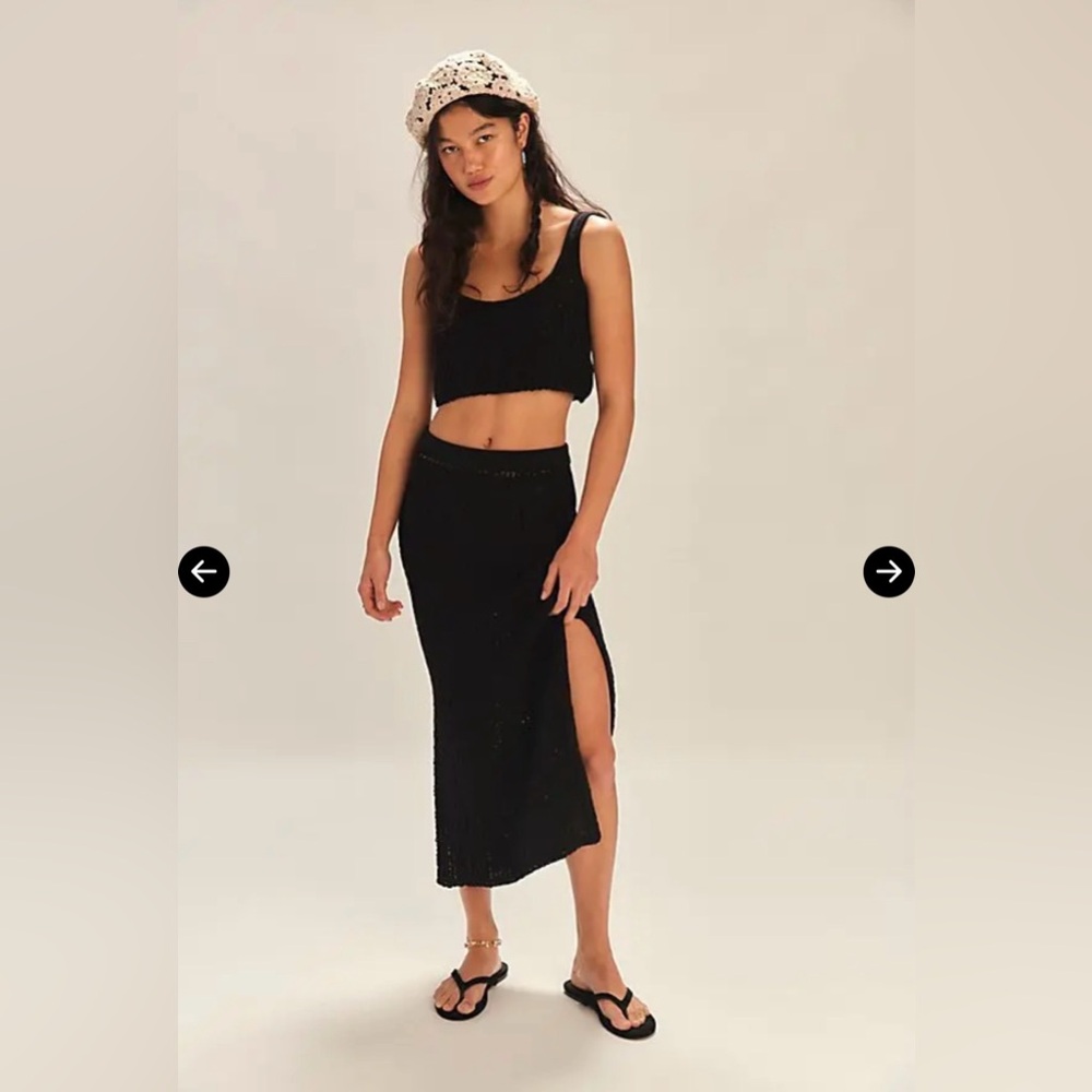 Free People Black Havana Knit Sweat Set | NWOT